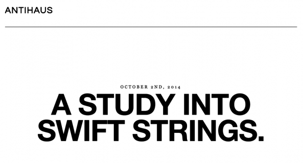 A study into swift strings.